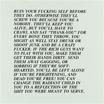 JENNY HOLZER Inflammatory Essays.